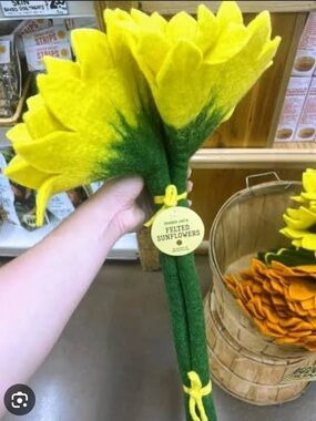 Trader Joe's Felted Giant Sunflowers - Yellow